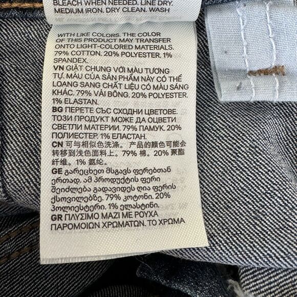 &Denim SZ 28 Skinny Ankle Jeans High-Rise Pocket Stretch Zip-Fly Flat Front Blue - Picture 9 of 9